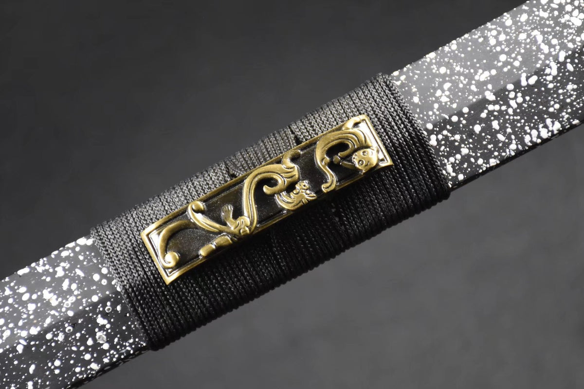 Han jian,Medium carbon steel,Snowflake scabbard,Alloy fitted,Length 42 inch - Chinese sword shop