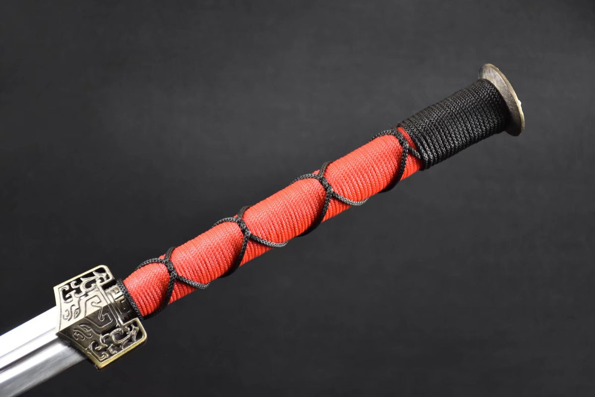 Han jian,Medium carbon steel,Snowflake scabbard,Alloy fitted,Length 42 inch - Chinese sword shop