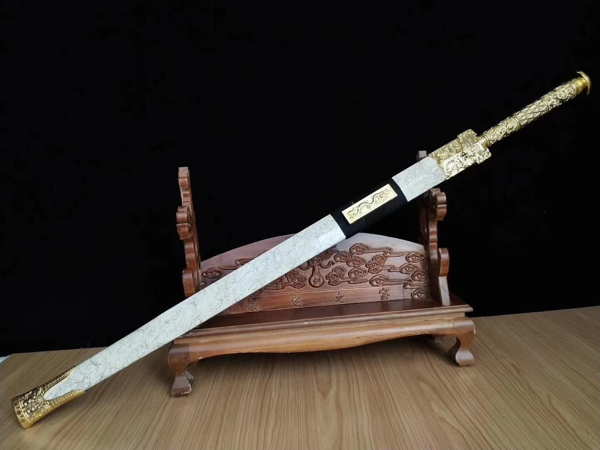 Han jian sword,Medium carbon steel etch blade,Alloy fittings - Chinese sword shop
