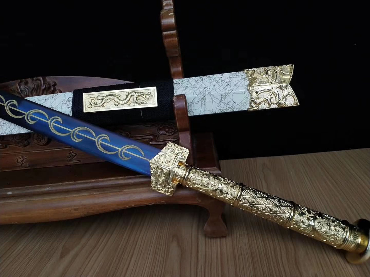 Han jian sword,Medium carbon steel etch blade,Alloy fittings - Chinese sword shop