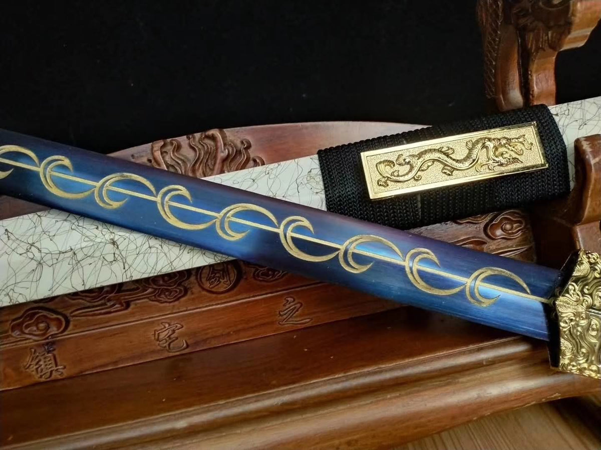Han jian sword,Medium carbon steel etch blade,Alloy fittings - Chinese sword shop