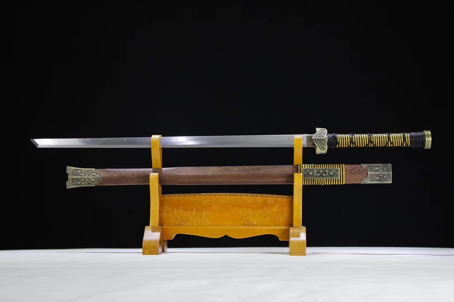 Han dao,High carbon steel blade,Rosewood scabbard,Alloy - Chinese sword shop