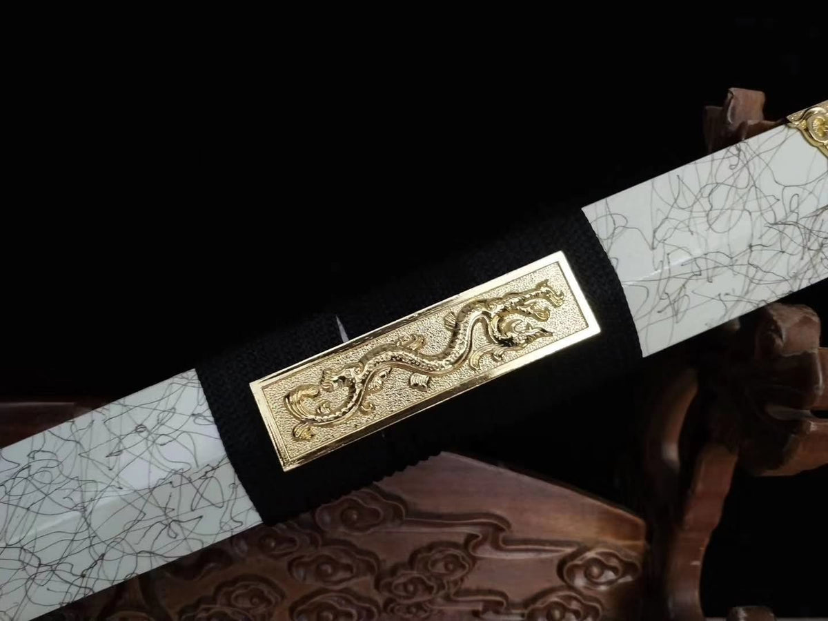 Han jian sword,Medium carbon steel etch blade,Alloy fittings - Chinese sword shop