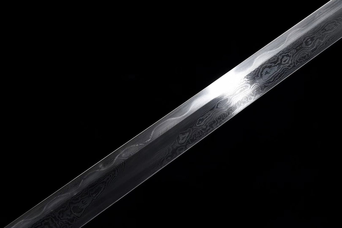 Han jia,Handmade art(Damascus steel blade,Brass fittings)Full tang,Chinese sword - Chinese sword shop