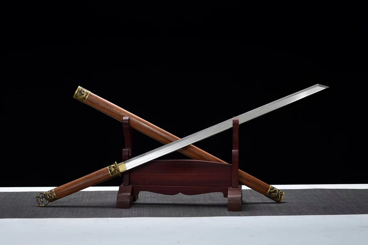 Han jia,Handmade art(Damascus steel blade,Brass fittings)Full tang,Chinese sword - Chinese sword shop
