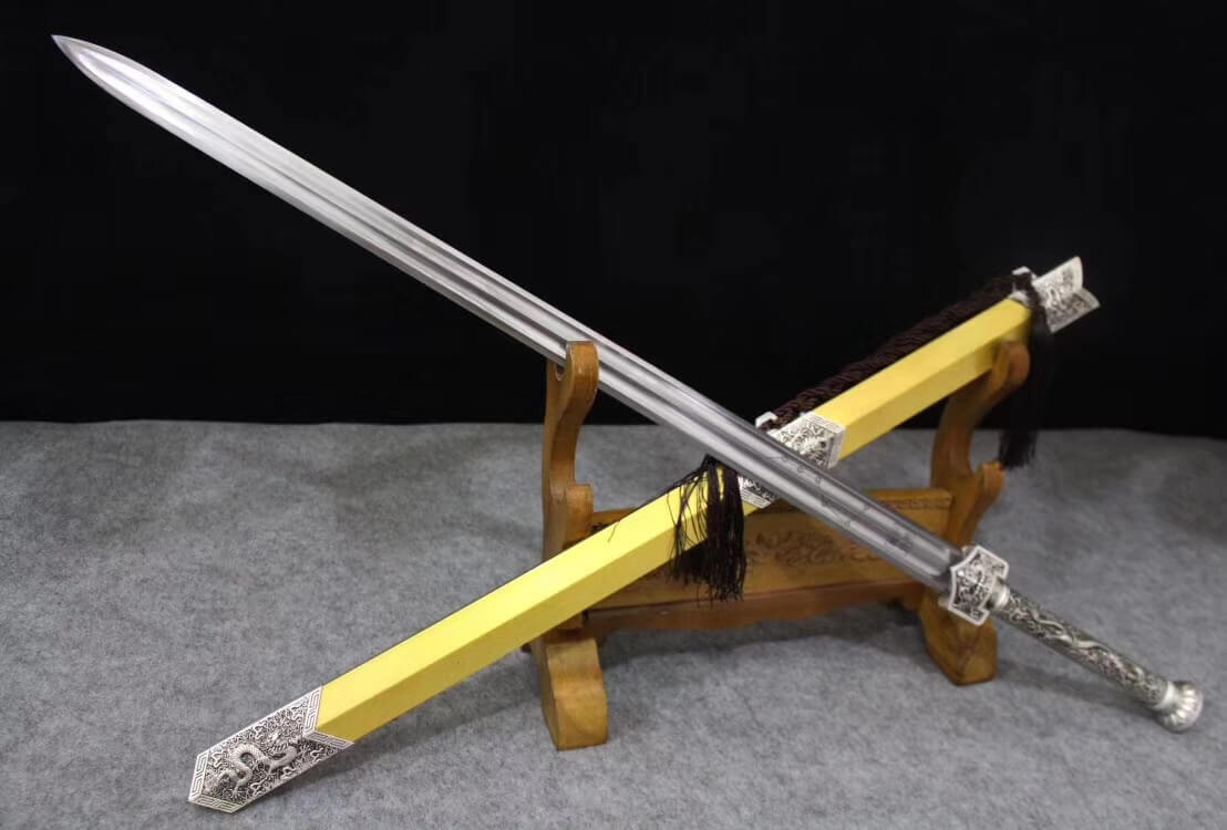 Han jian,Hand Forged,Heat Tempered,High manganese steel blade,Alloy - Chinese sword shop