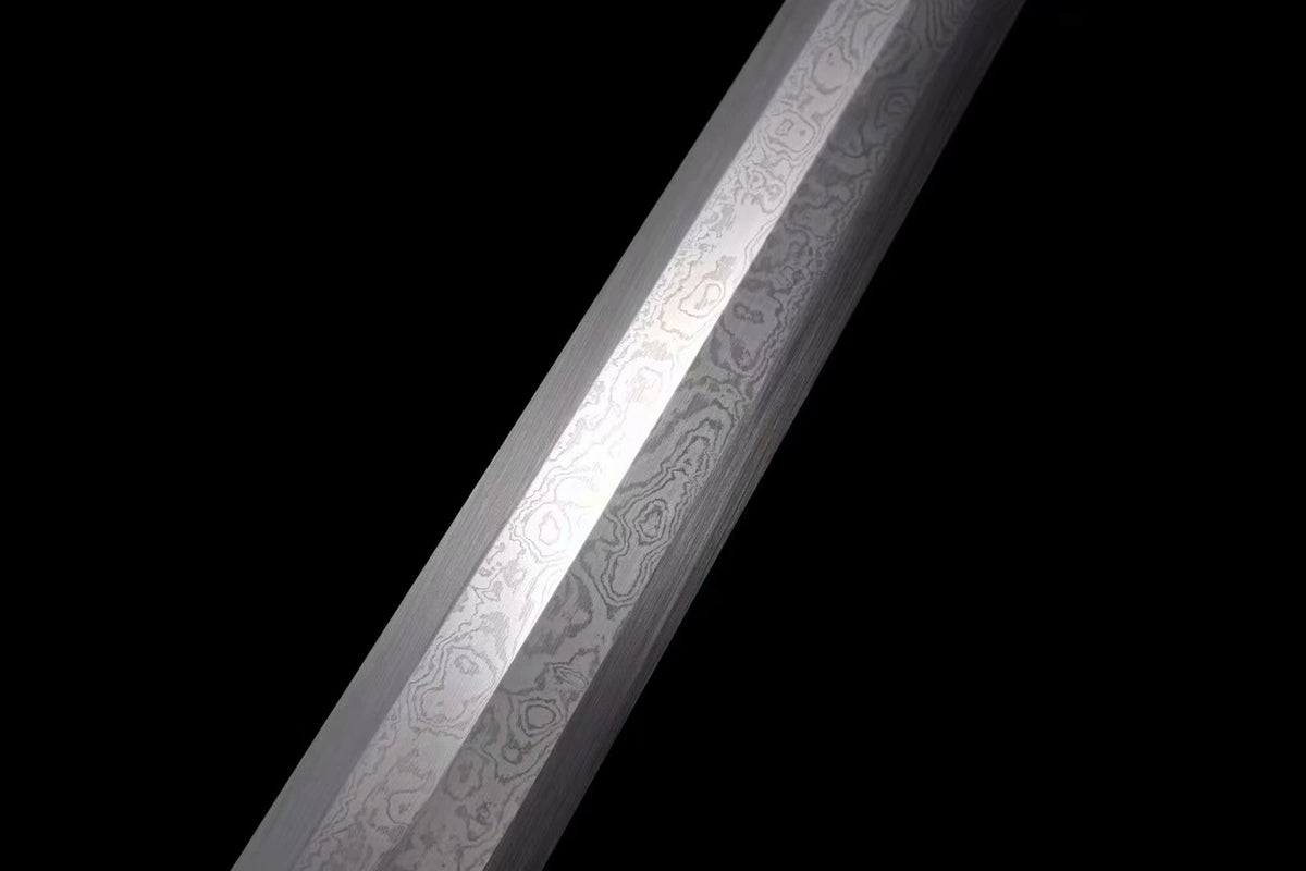 Han jian sword,Damascus steel blade,Brass fittings - Chinese sword shop