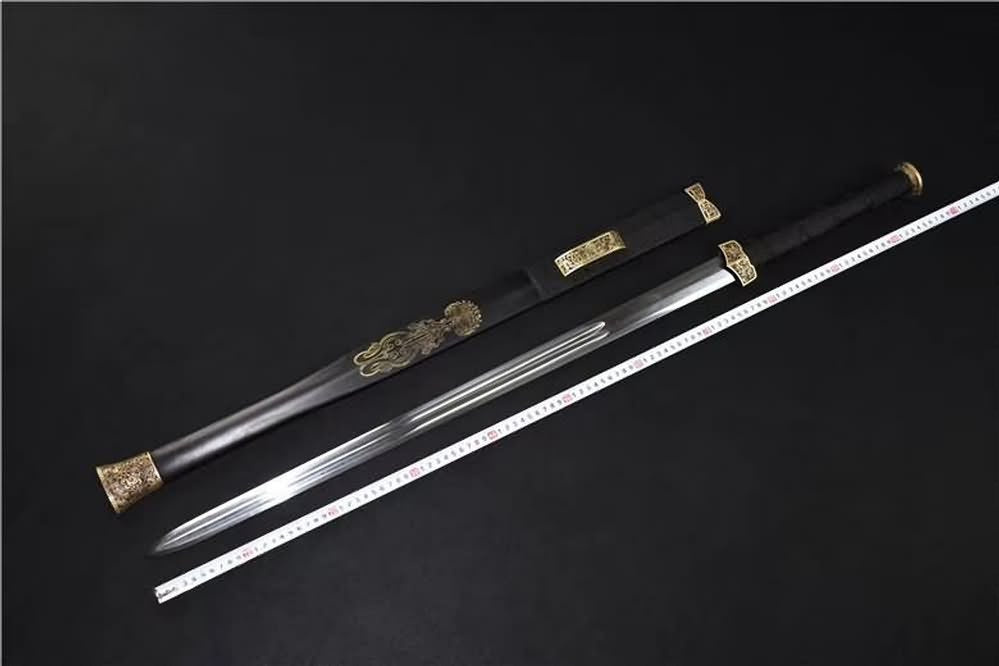Han jian sword,Damascus steel blade,Brass fittings - Chinese sword shop