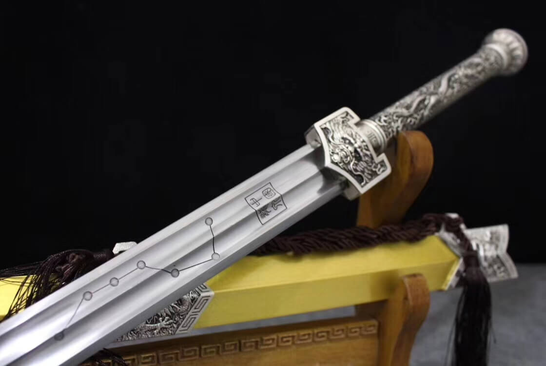 Han jian,Hand Forged,Heat Tempered,High manganese steel blade,Alloy - Chinese sword shop