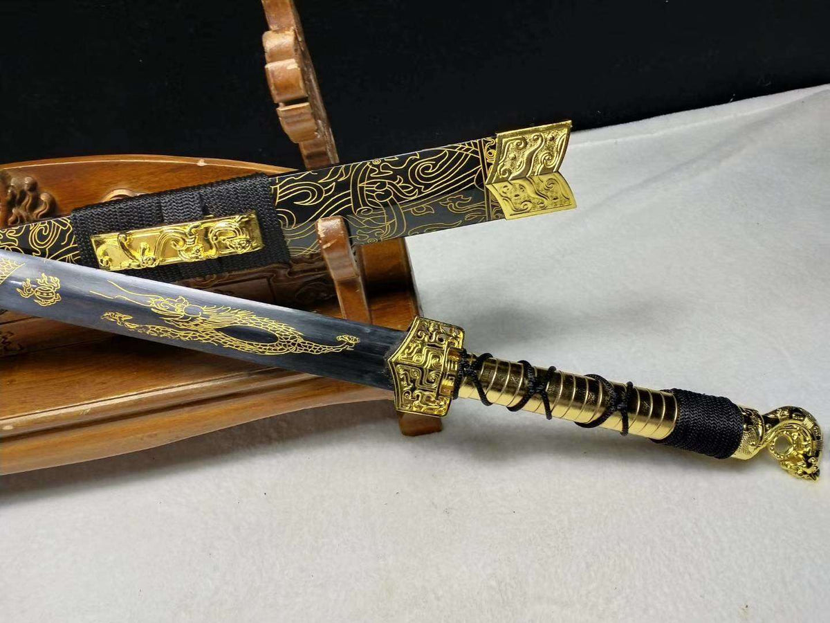 Dragon han jian,Medium carbon steel etch blade,Alloy fittings - Chinese sword shop