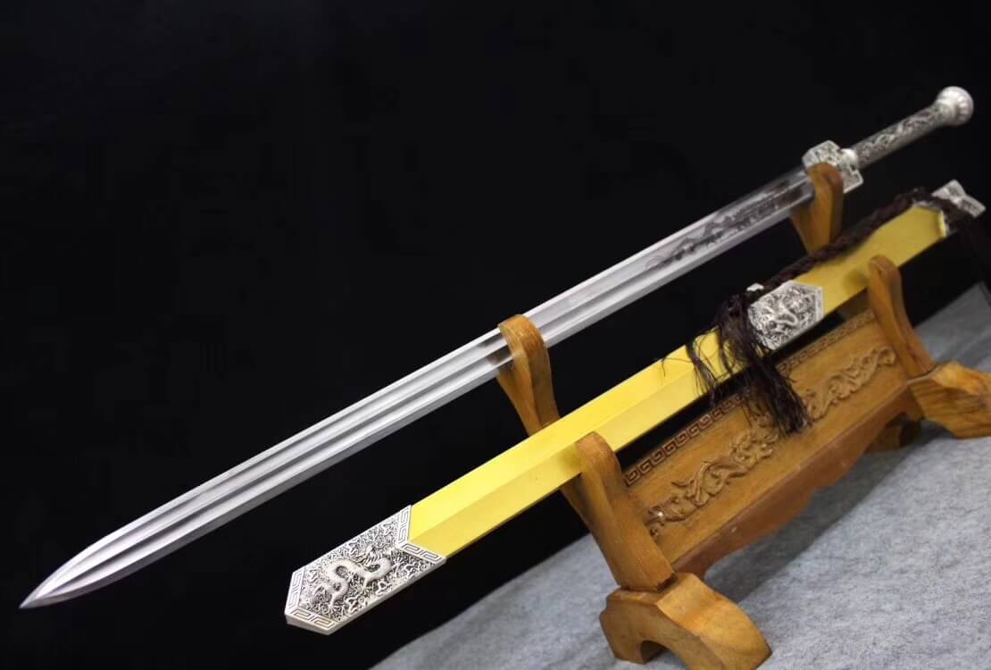 Han jian,Hand Forged,Heat Tempered,High manganese steel blade,Alloy - Chinese sword shop