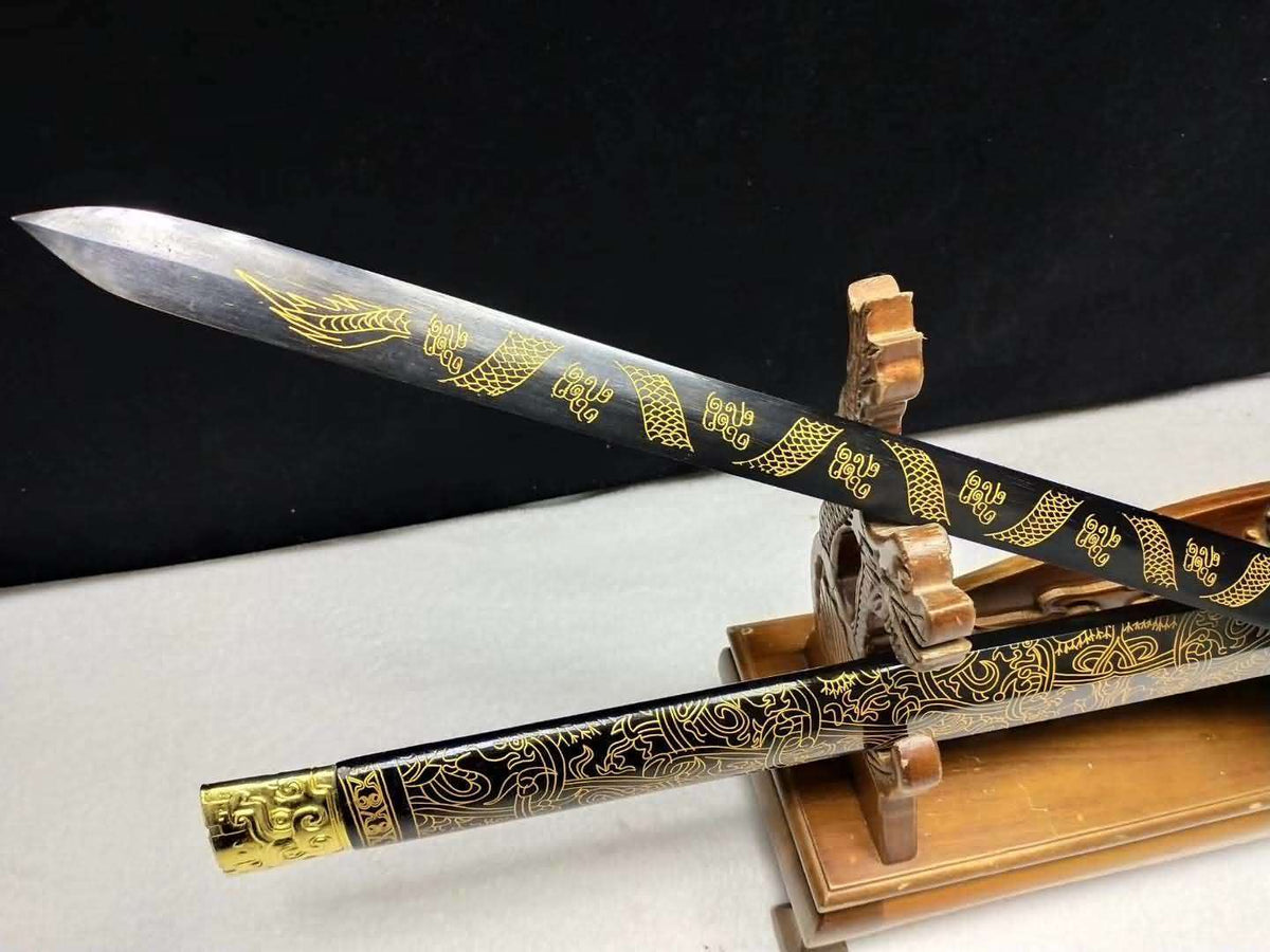 Dragon han jian,Medium carbon steel etch blade,Alloy fittings - Chinese sword shop