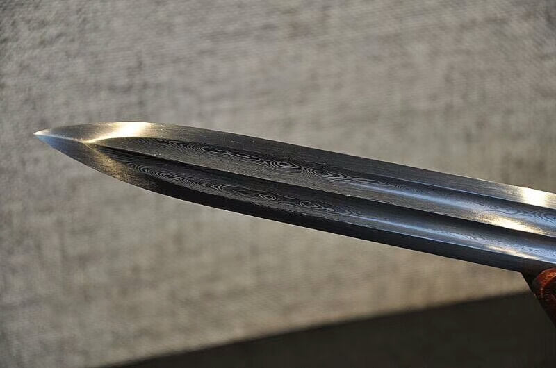 Big Dipper han jian,Damascus steel bade,Black scabbard,Brass fittings - Chinese sword shop