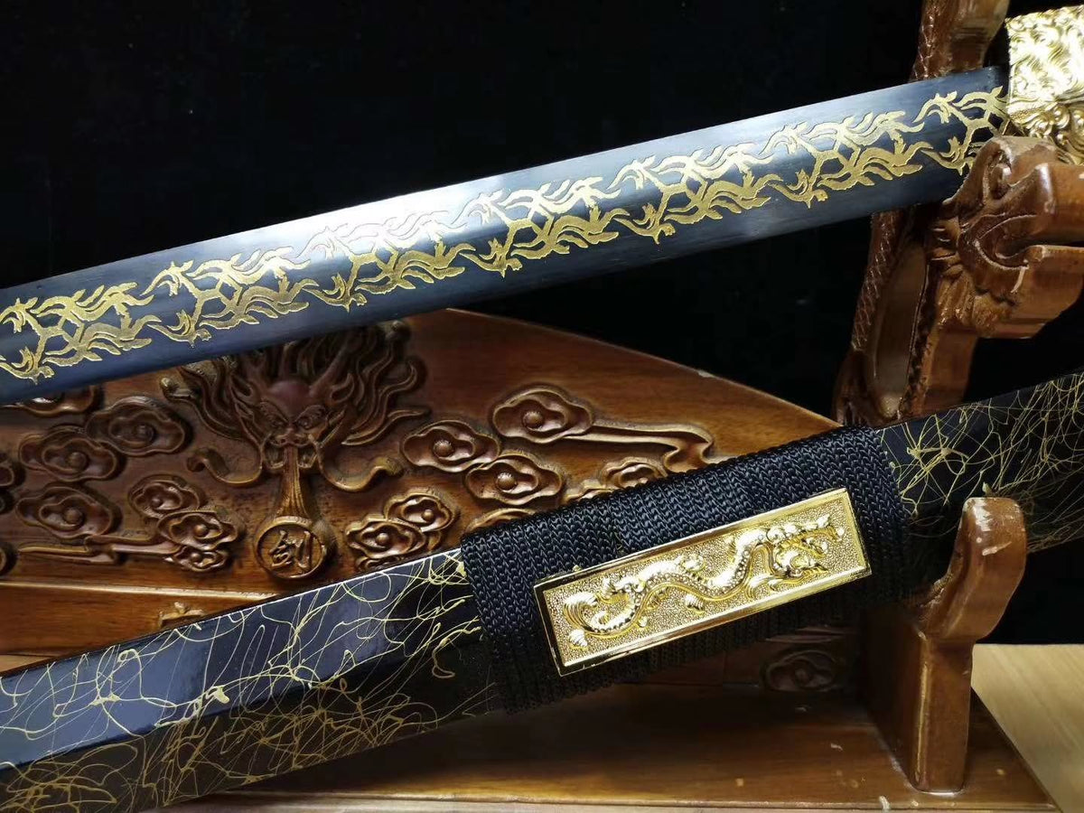 Han jian sword,Medium carbon steel etch blade,Alloy fittings-Kung fu - Chinese sword shop