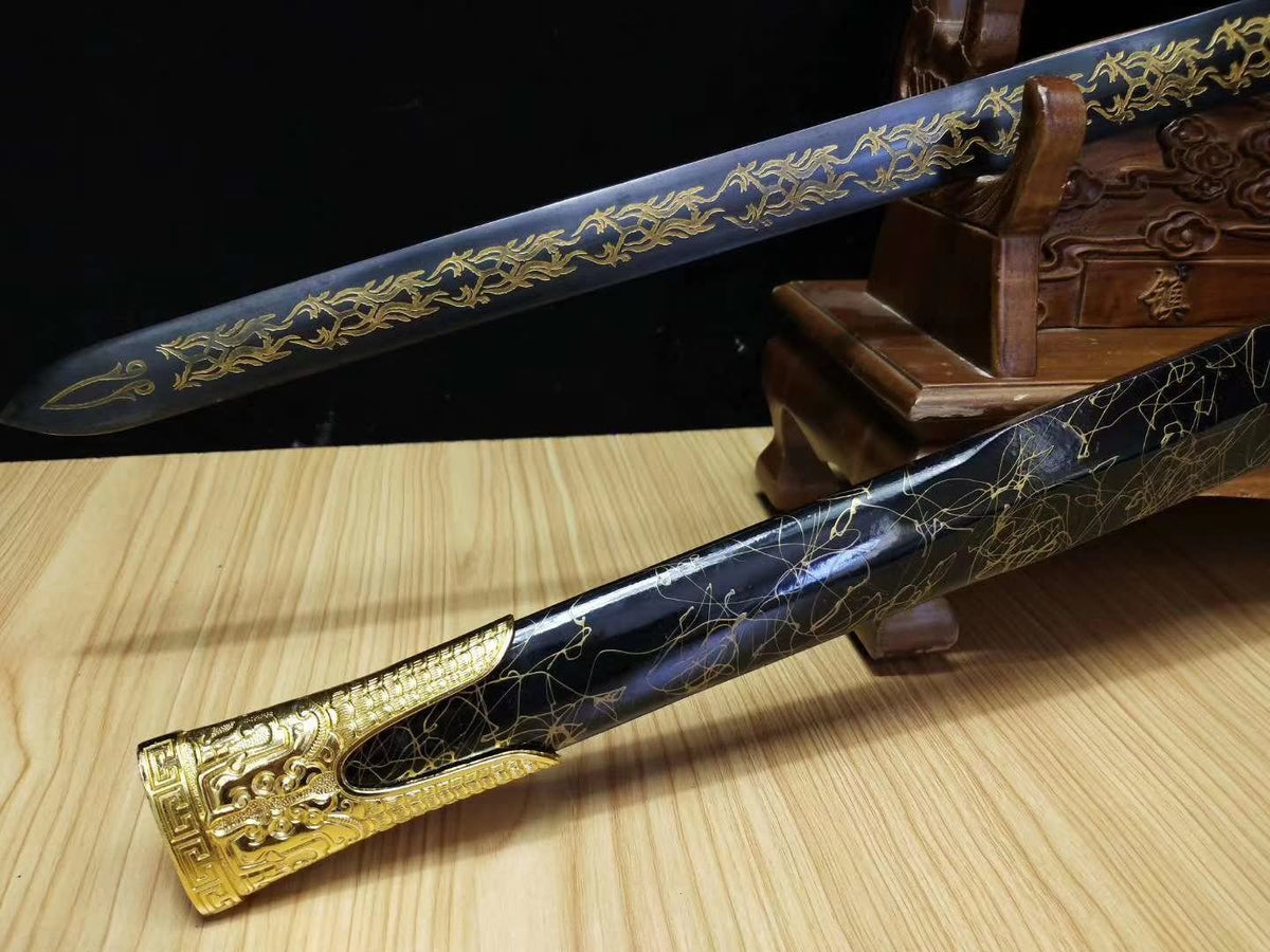 Han jian sword,Medium carbon steel etch blade,Alloy fittings-Kung fu - Chinese sword shop