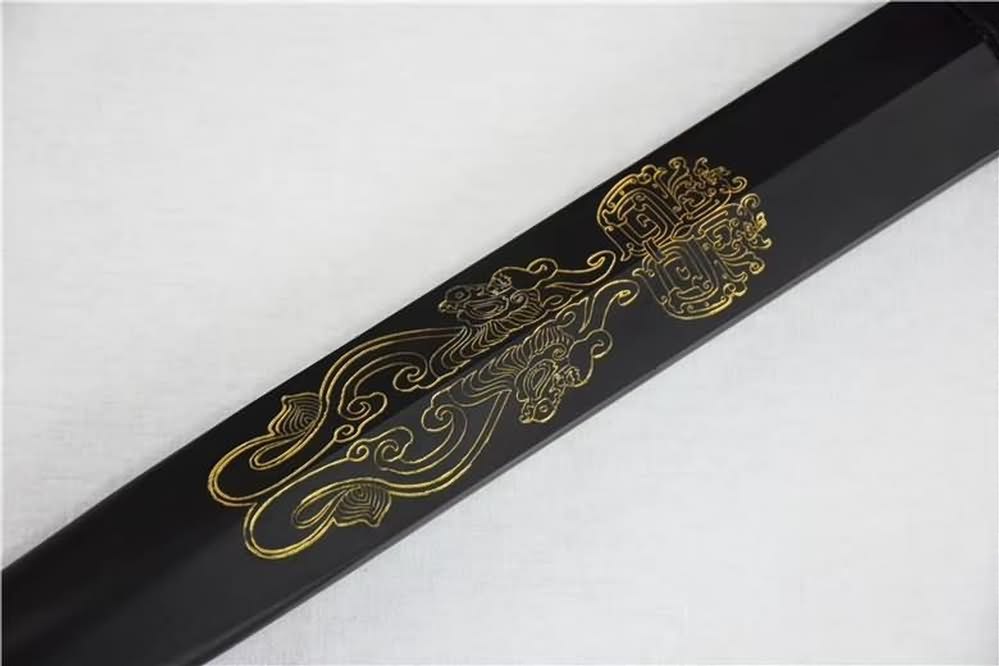 Han jian sword,Damascus steel blade,Brass fittings - Chinese sword shop