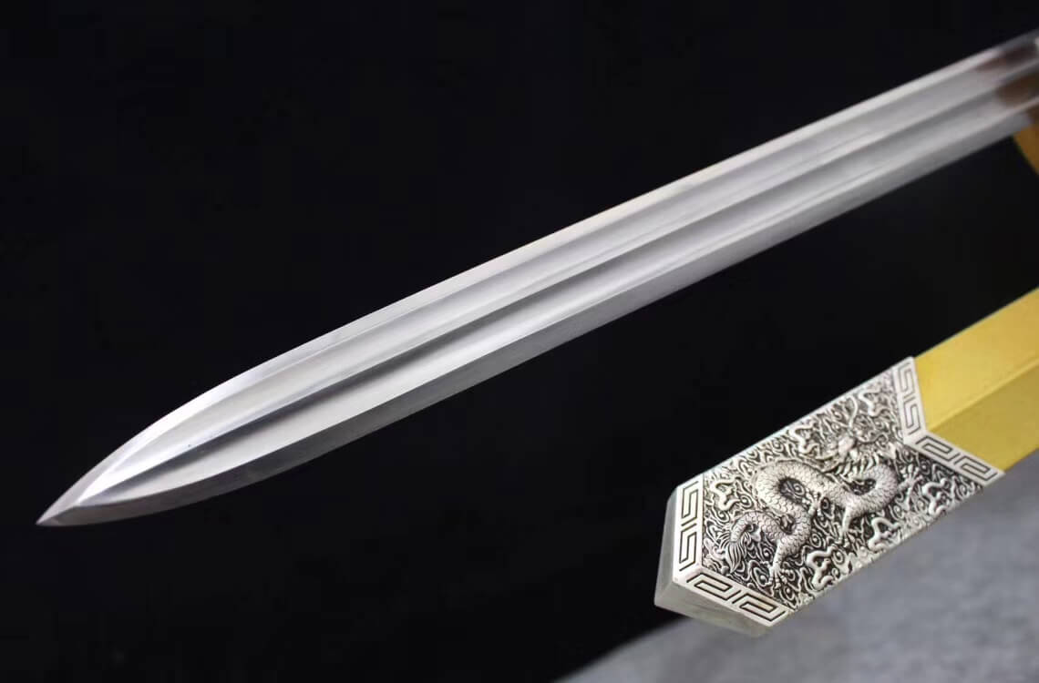 Han jian,Hand Forged,Heat Tempered,High manganese steel blade,Alloy - Chinese sword shop
