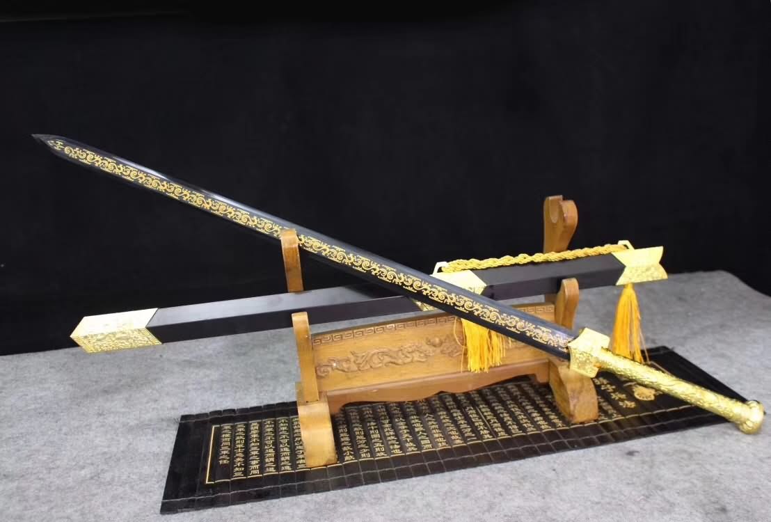 Han jian,High carbon steel etch blade,Metal scabbard,Alloy - Chinese sword shop