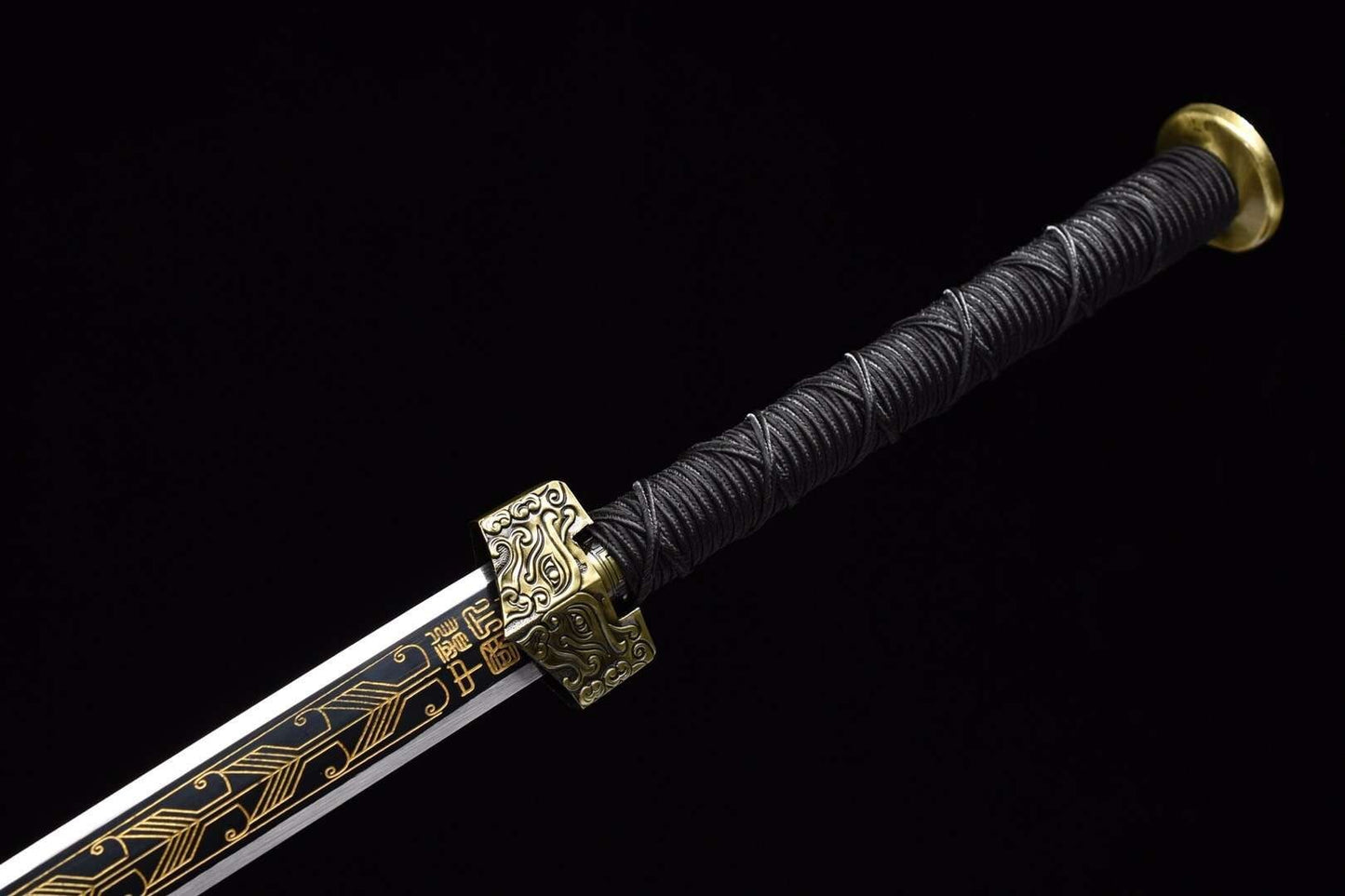 Han jian sword,High carbon steel etch blade,Red wood scabbard - Chinese sword shop