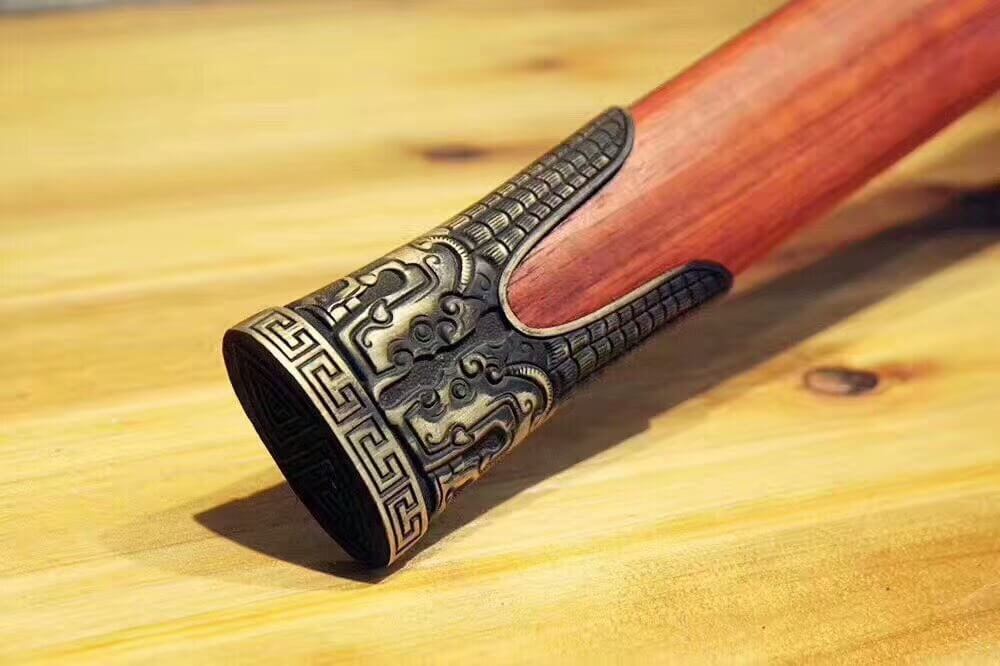 Han jian(High carbon steel blade,Redwood scabbard,Alloy)Length 42" - Chinese sword shop