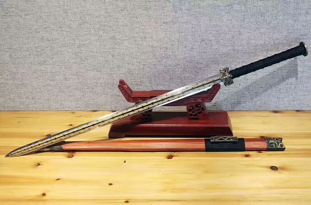 Han jian(High carbon steel blade,Redwood scabbard,Alloy)Length 42" - Chinese sword shop