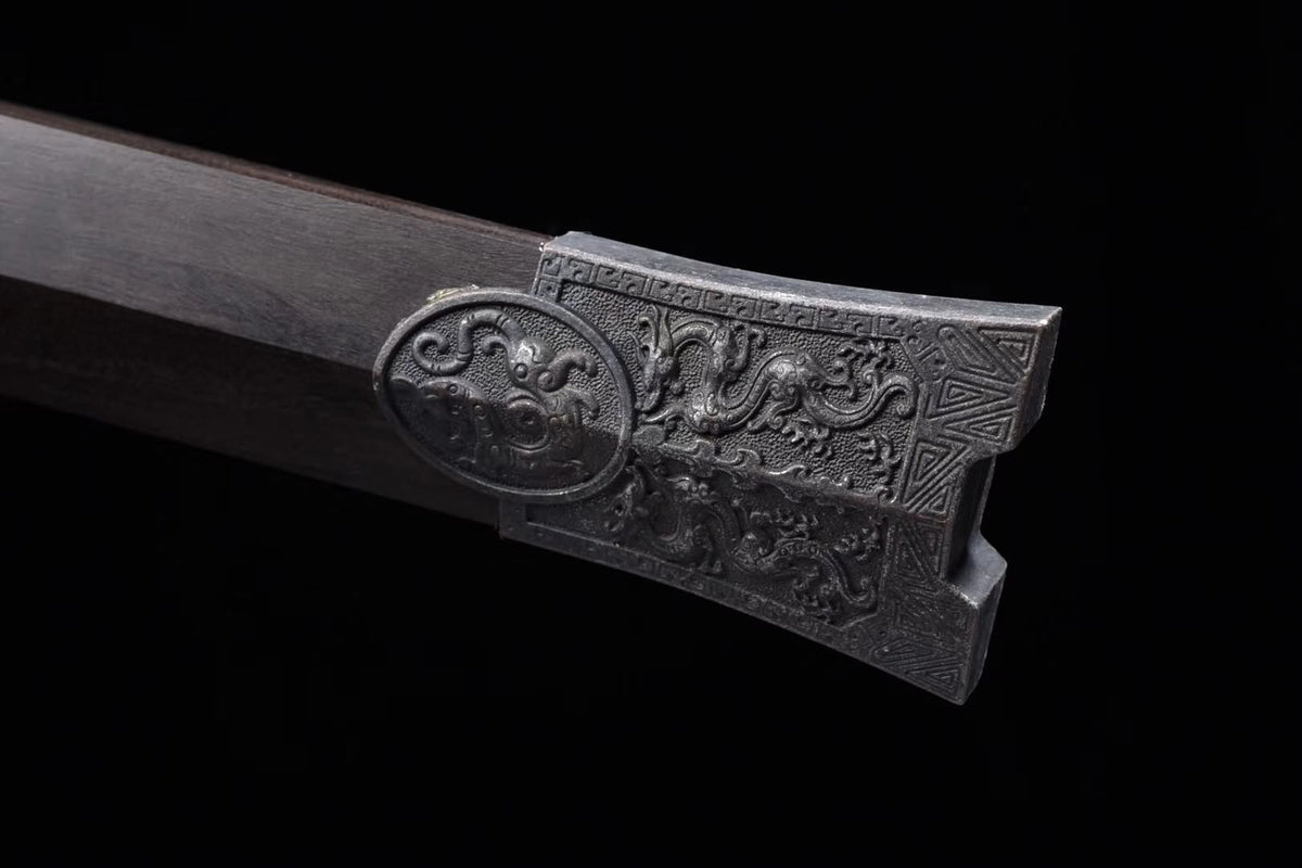 Han jian,Handmade(High carbon steel etch blade,Alloy fittings)Heat Tempered - Chinese sword shop
