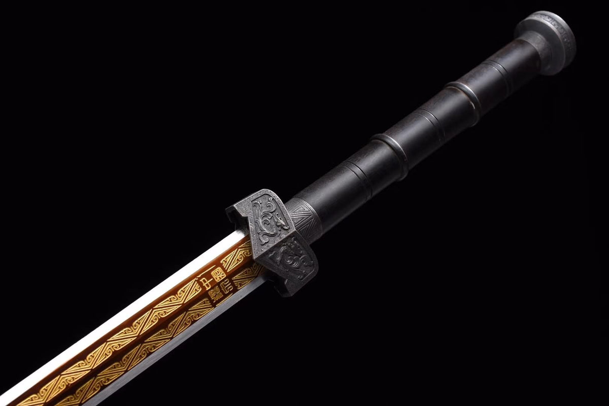 Han jian,Handmade(High carbon steel etch blade,Alloy fittings)Heat Tempered - Chinese sword shop