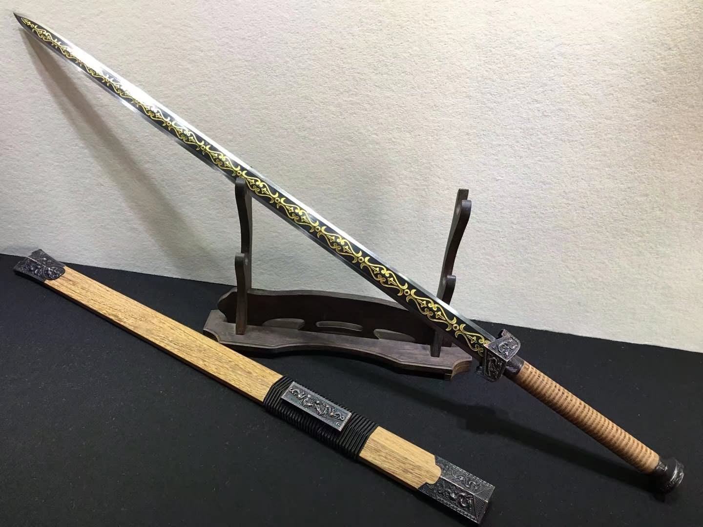 Warring states sword,High carbon steel blade,Rosewood scabbard,Alloy fittings - Chinese sword shop