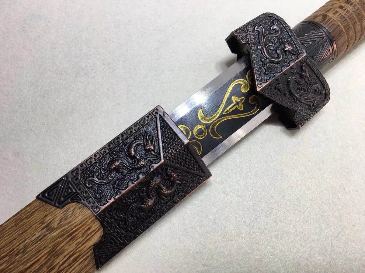 Warring states sword,High carbon steel blade,Rosewood scabbard,Alloy fittings - Chinese sword shop