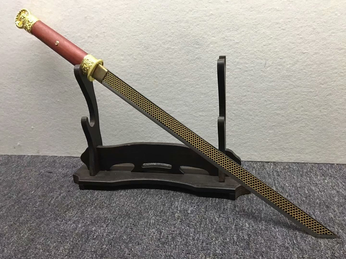 Tang dao,Sword,High carbon steel etch blade,Redwood,Alloy - Chinese sword shop