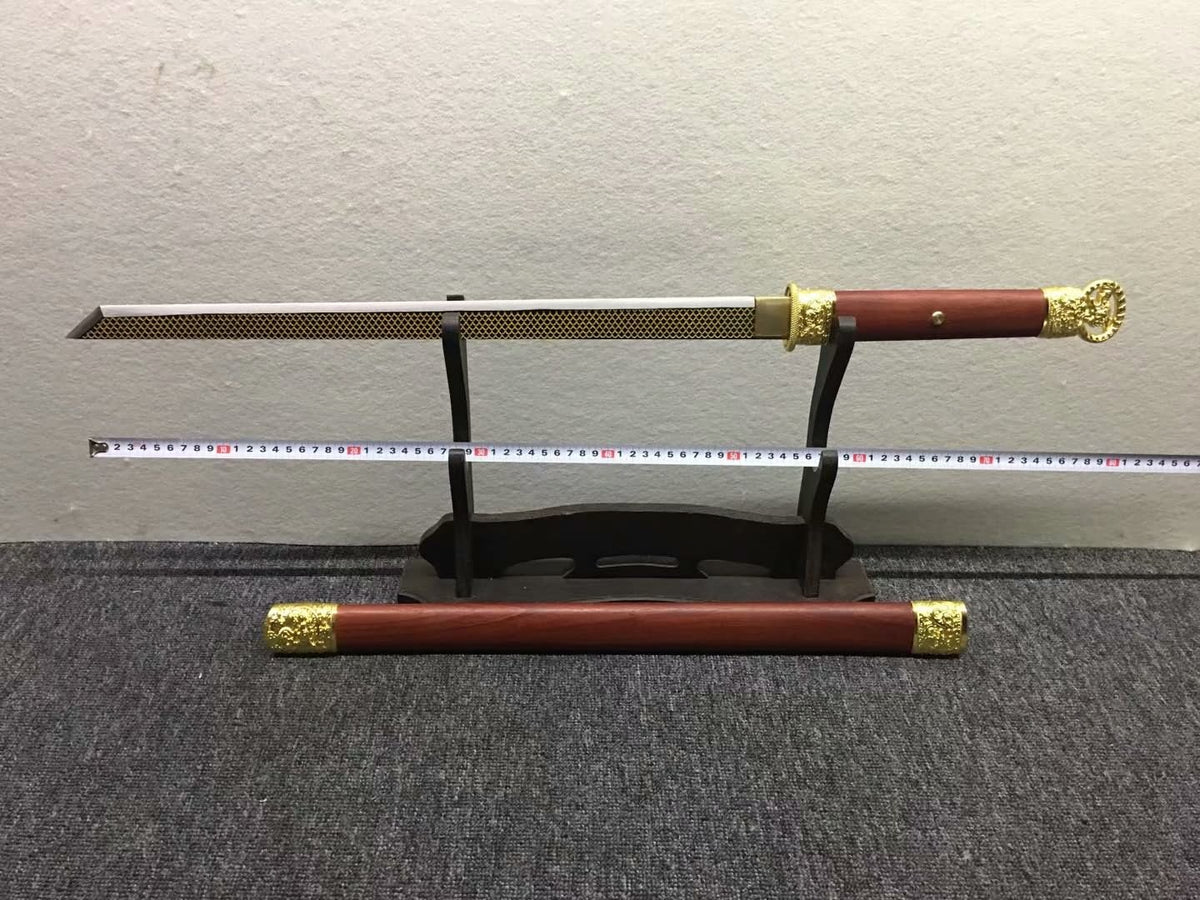 Tang dao,Sword,High carbon steel etch blade,Redwood,Alloy - Chinese sword shop