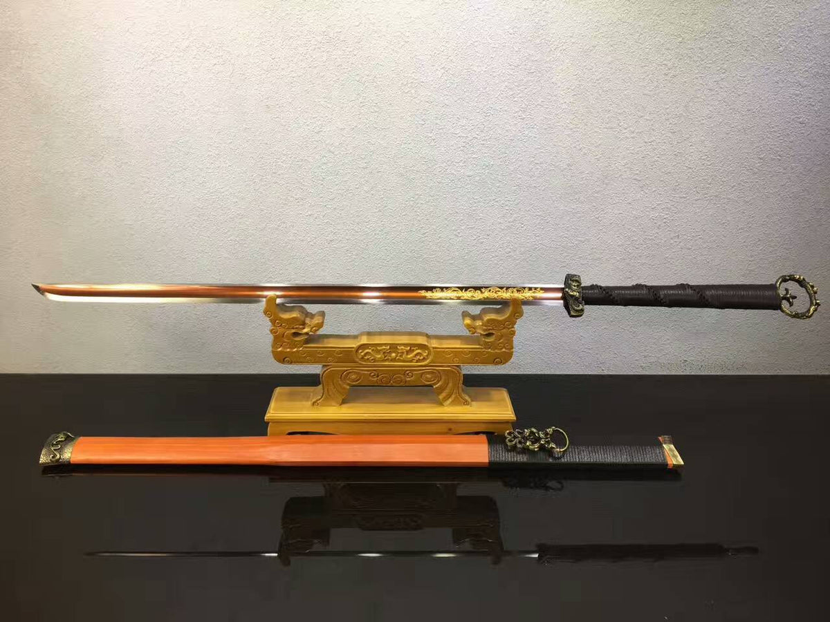 Han Dynasty sword(High carbon steel red blade,Redwood,Alloy)Length 41" - Chinese sword shop