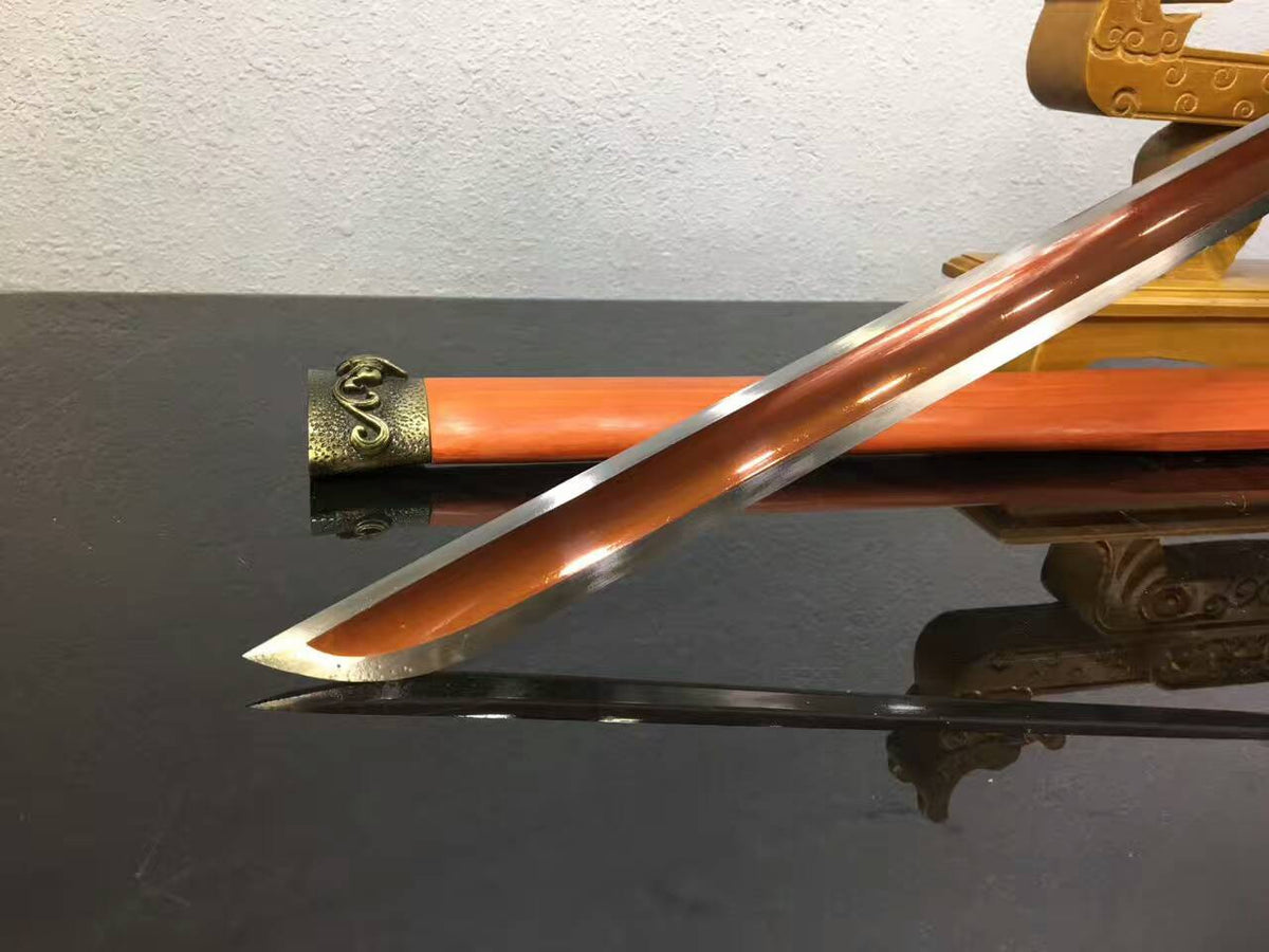 Han Dynasty sword(High carbon steel red blade,Redwood,Alloy)Length 41" - Chinese sword shop