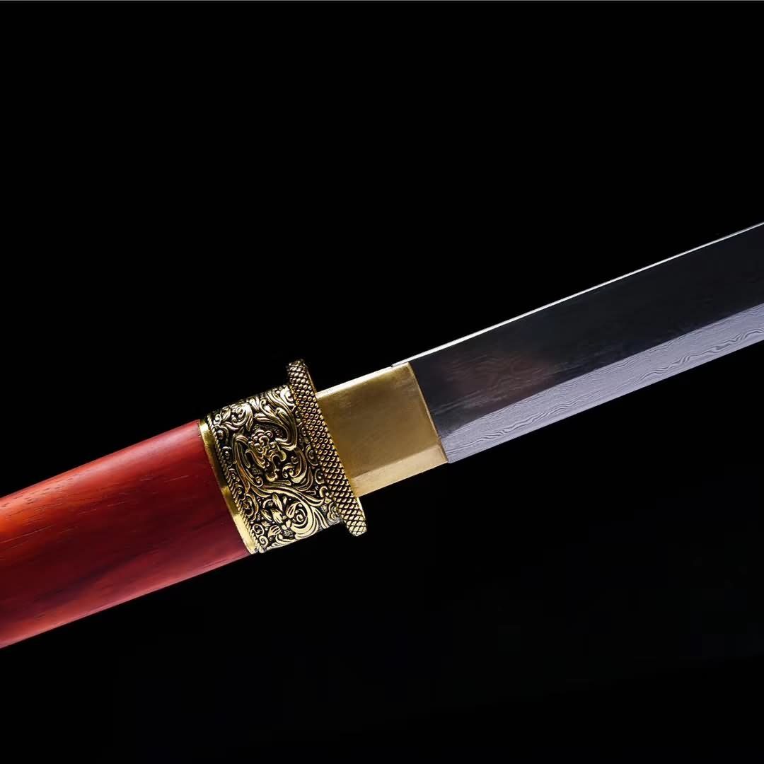 Han dao sword,Handmad(Damascus steel blade,Redwood scabbard)Full tang - Chinese sword shop