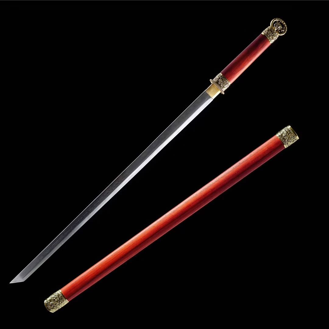 Han dao sword,Handmad(Damascus steel blade,Redwood scabbard)Full tang - Chinese sword shop