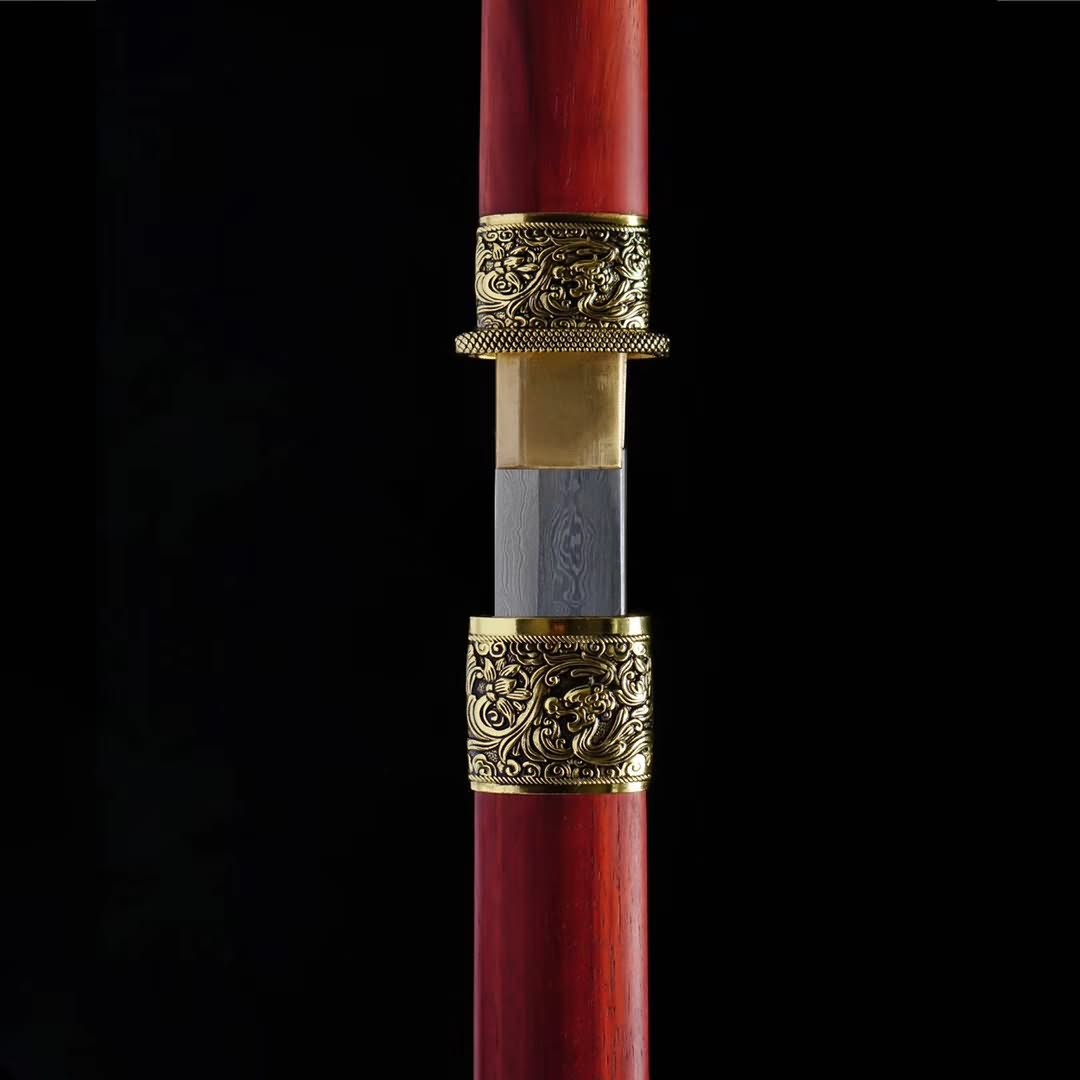 Han dao sword,Handmad(Damascus steel blade,Redwood scabbard)Full tang - Chinese sword shop