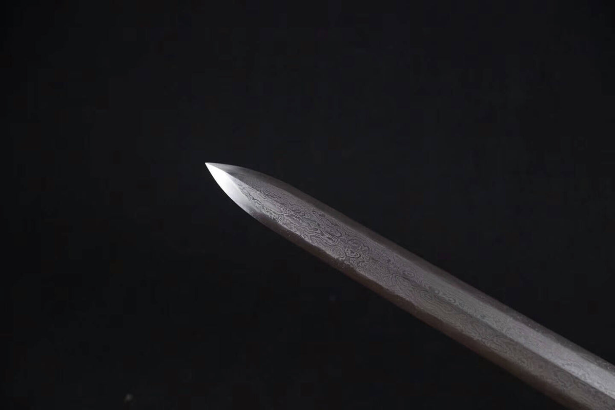 Hanwu sword(Damascus steel blade,Ebony scabbard,Brass fittings)Length 42" - Chinese sword shop