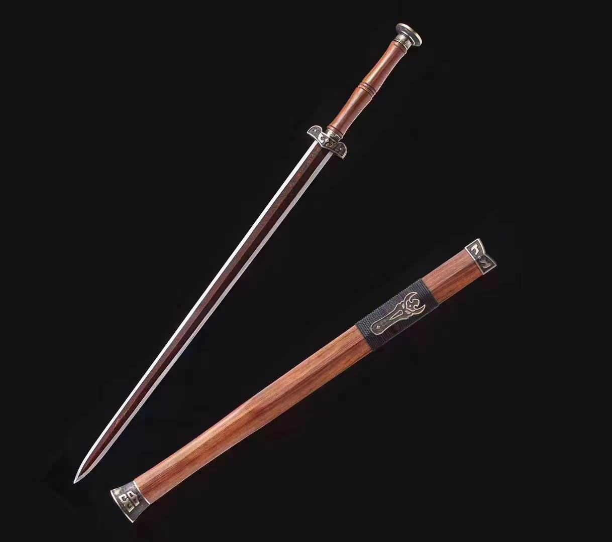 Chinese Swords Damascus Steel blade Brass Fittings Battle Ready Handmade