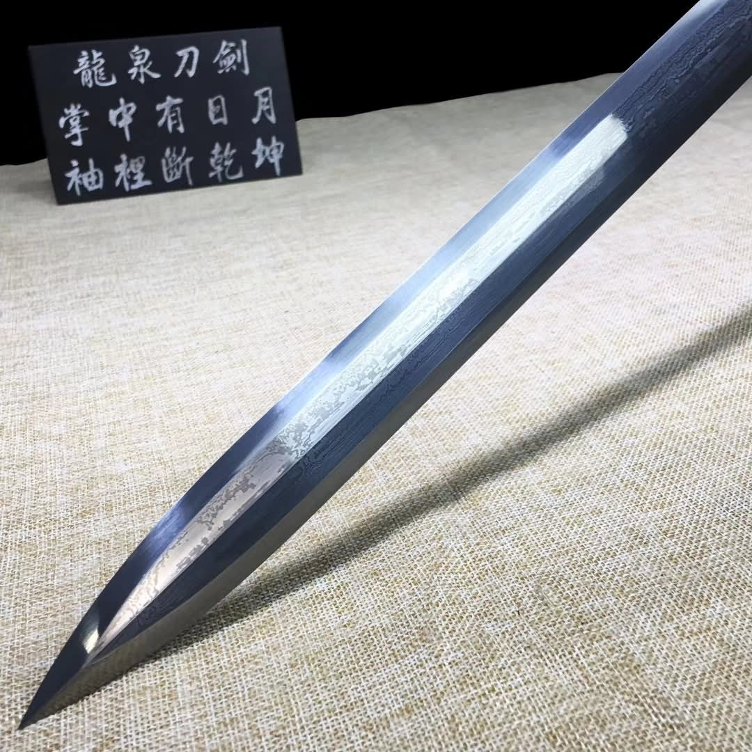 Octahedral han jian,Damascus steel blade - Chinese sword shop