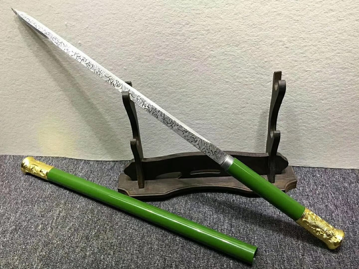 Stick sword,Handmade(High carbon steel etch blade)Full tang - Chinese sword shop