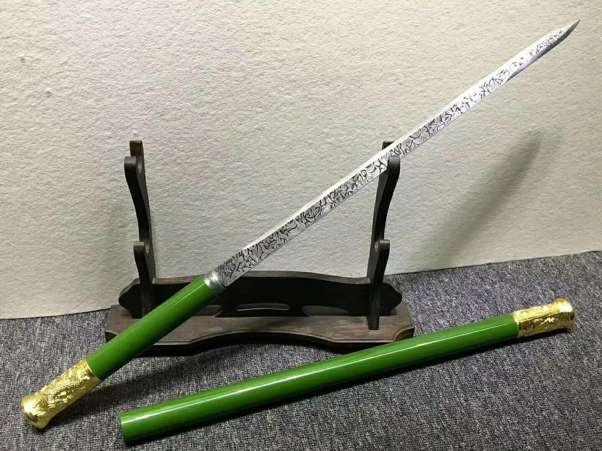 Stick sword,Handmade(High carbon steel etch blade)Full tang - Chinese sword shop