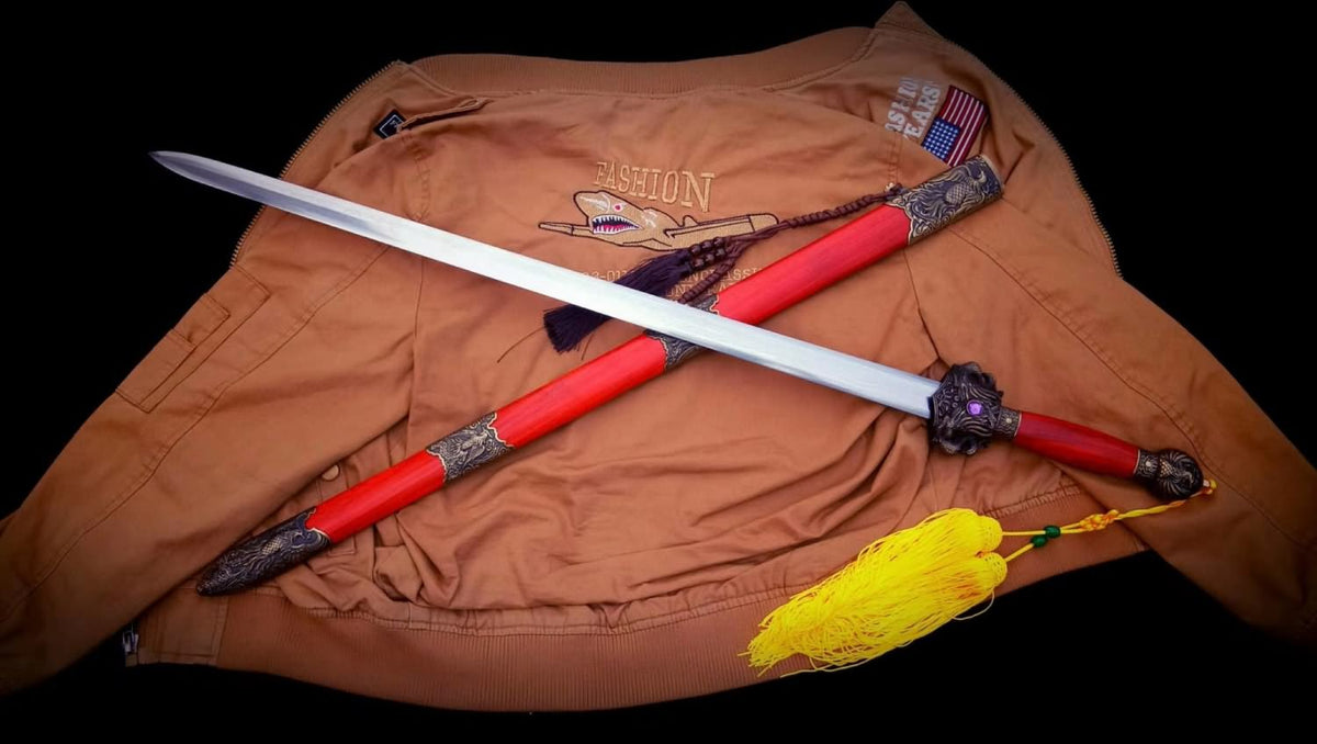 Phoenix swords,Damascus steel blade,Redwood scabbard - Chinese sword shop