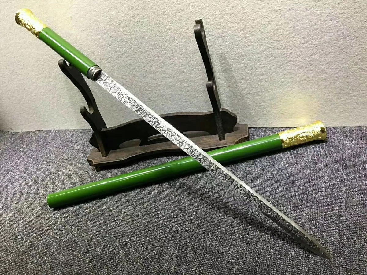 Stick sword,Handmade(High carbon steel etch blade)Full tang - Chinese sword shop