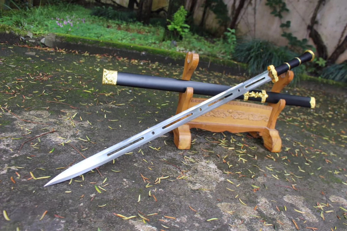Flying shark sword,High carbon steel blade,black wood scabbard - Chinese sword shop