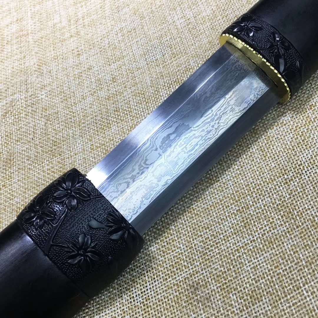 Octahedral han jian,Damascus steel blade - Chinese sword shop