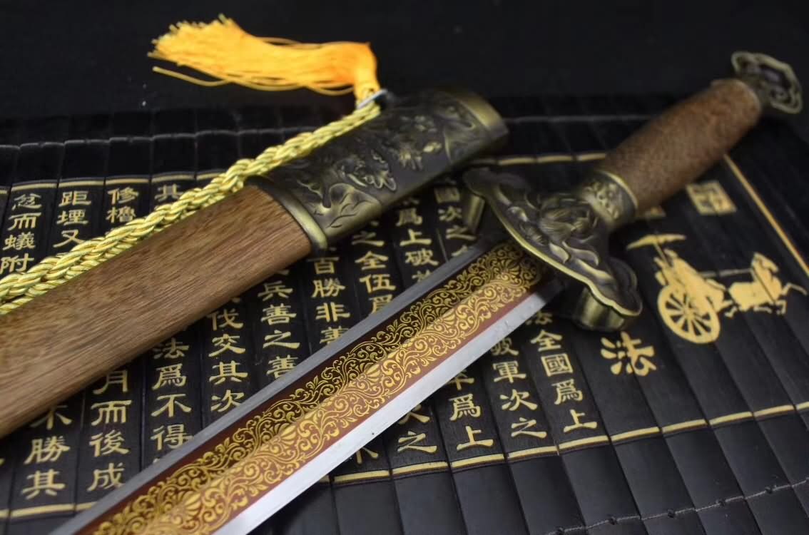 Song sword,High carbon steel steel etch blade,Rosewood,Alloy - Chinese sword shop