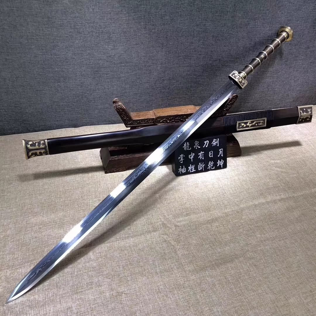 Han jian sword,Damascus steel Eight blade,Brass fittings - Chinese sword shop