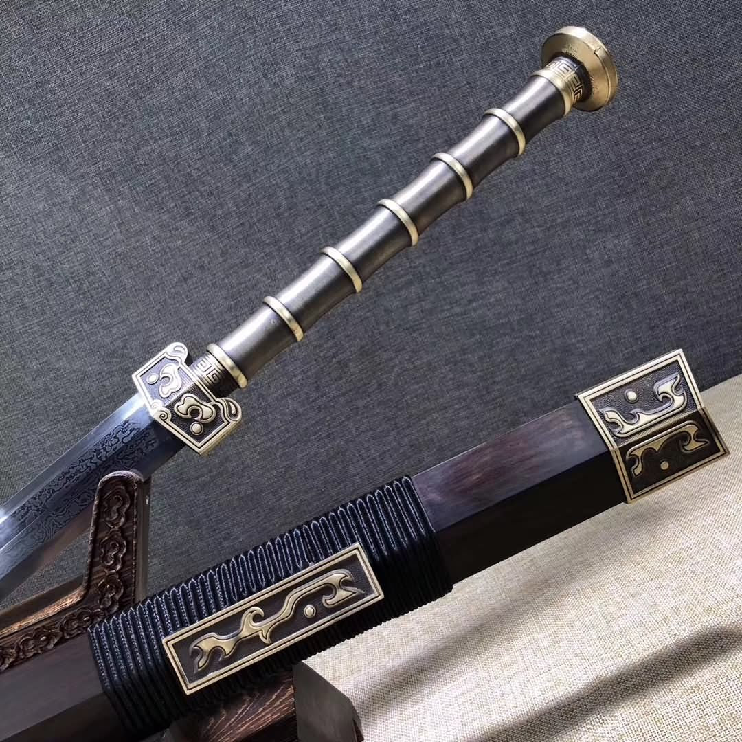 Han jian sword,Damascus steel Eight blade,Brass fittings - Chinese sword shop