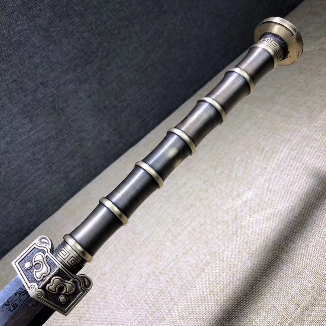 Han jian sword,Damascus steel Eight blade,Brass fittings - Chinese sword shop