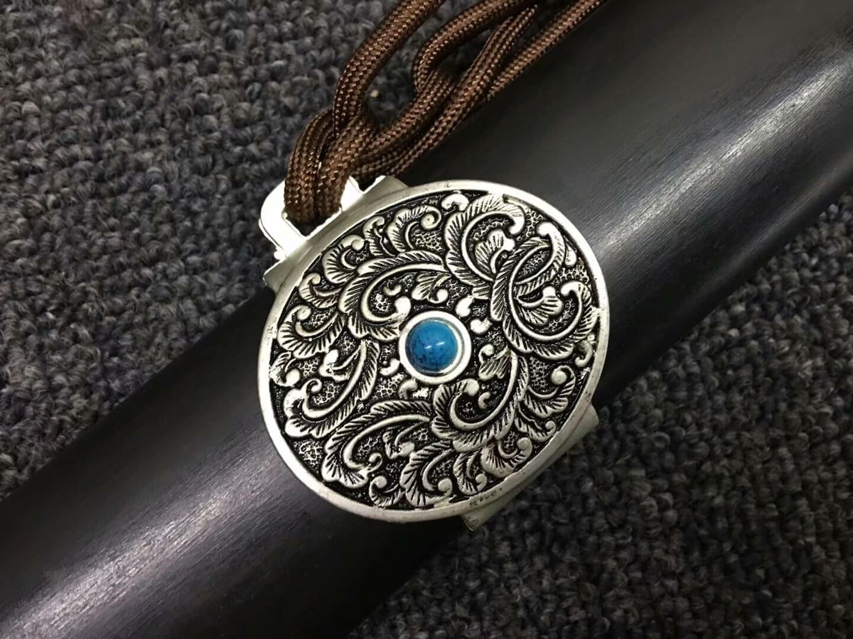 Jinlan jian,High carbon steel hollow blade,Alloy fittings,Black wood - Chinese sword shop